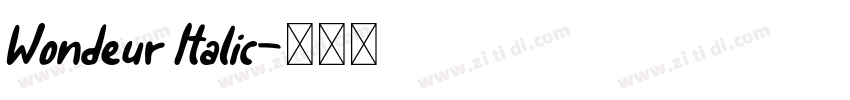 Wondeur Italic字体转换